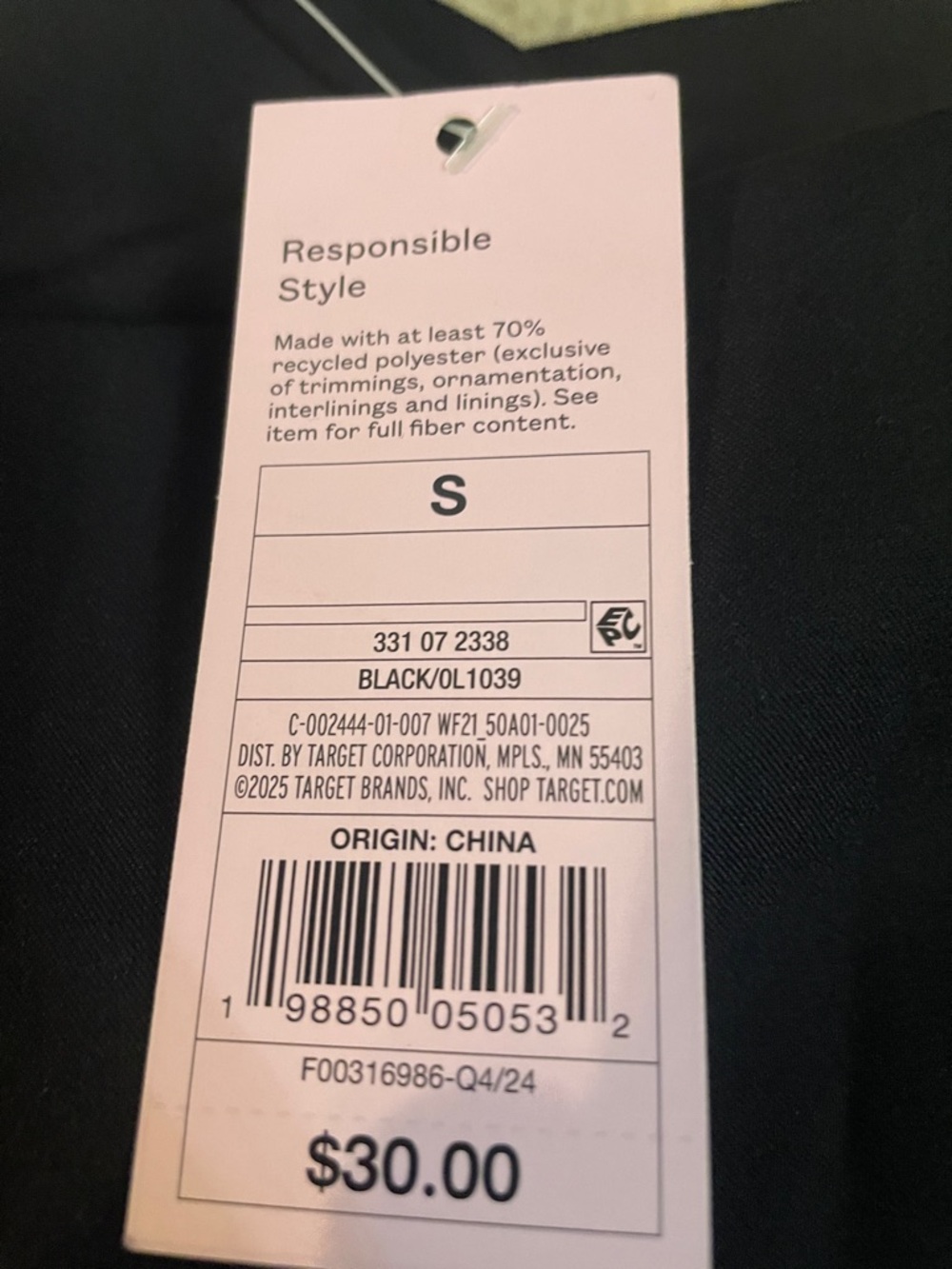 S  Black Women's wide leg trousers